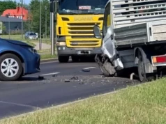 Z ostatniej chwili: wypadek na wysokości centrum handlowego w Ciechanowie. Droga jest zablokowana