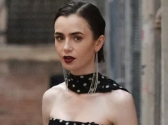 Lily Collins podbija Mykonos w modnej sukience. Print jest hitem lata