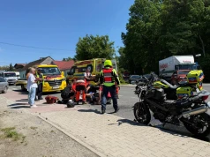 Wypadek motocyklowy w Hałcnowie. Są duże utrudnienia w ruchu!