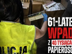 61-latek wpadł z 40 tysiącami papierosów. Kontrabanda w mieszkaniu i zabudowaniach!