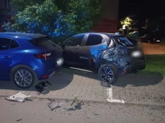 Pijany kierowca wjechał w zaparkowane auta na ul. Stalmacha. Zatrzymali go świadkowie