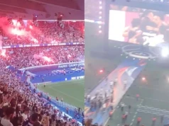 Sceny na stadionie PSG. Wszystko nagrano
