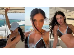 Natsu z fryzurą czesaną wiatrem dokazuje na jachcie w bikini (ZDJĘCIA)