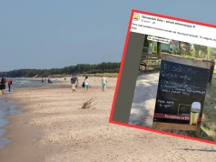 Taką tablicę ustawiono 200 m od plaży. "Ceny wcale nie muszą przerażać"