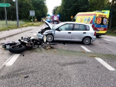 Groźny wypadek. Ranny motocyklista