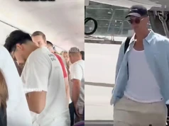 Sceny na lotnisku. Samolot z Lewandowskim na pokładzie zablokowany