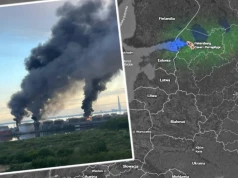 Kłęby dymu nad Petersburgiem. Rozbrzmiały alarmy, ograniczono ruch lotniczy