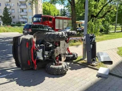 Gorzów. Poważny wypadek, kierująca quadem uderzyła w szlaban (ZDJĘCIA)