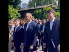 Prezydent z rodziną na procesji Bożego Ciała. Zostali nagrani podczas uroczystości