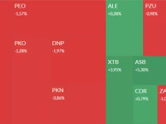 Mapa GPW: XTB, Benefit, Coal Energy, Pure Biologics i HiProMine w centrum uwagi