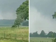 Trąba powietrzna na Mazurach