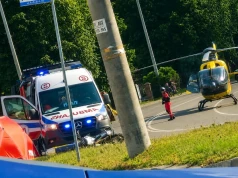 Tragiczny wypadek na wjeździe do Bychawy. Nie żyje motocyklista, droga zablokowana
