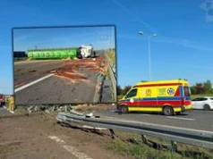 Wystrzeliła opona. Policja ostrzega na A4