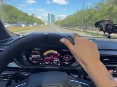 Ukraińska modelka pędziła Lamborghini po Warszawie. 144 km/h na Kasprzaka i ponad 230 km/h na S8