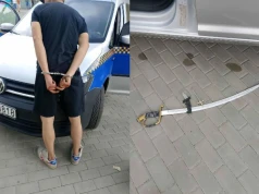 Mieszkańcy przerażeni! Ujęto Ukraińca wymachującego szablą