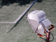 Stadion przy ul. Stadionowej w Rzeszowie z nowym oświetleniem