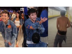 Timothée Chalamet z opuszczonymi spodniami i gołą klatą świętował zwycięstwo Knicksów. Kylie też dała się ponieść (WIDEO)