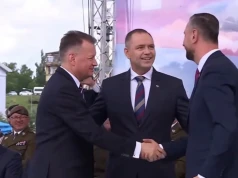 F-35: Nawrocki poprosił Kosiniaka-Kamysza, żeby wstał i przywitał się z Błaszczakiem