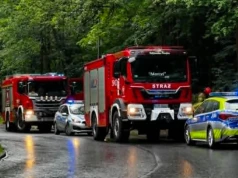 Wypadek rowerzystów na ul. Piastowskiej w Szklarskiej Porębie. Jeden z nich z poważnym urazem głowy trafił do szpitala