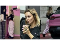 Lila Janowska eksponuje umięśniony brzuch w drodze do swojego różowego porsche za 300 TYSIĘCY ZŁOTYCH (ZDJĘCIA)