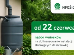 NFOŚiGW: od 22 czerwca nabór wniosków na dofinansowanie instalacji zbierających deszczówkę