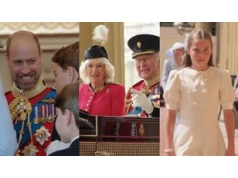 Pogawędka księcia Williama z synami, żartujący król Karol z królową Camillą - oto co działo się za kulisami Trooping the Colour (WIDEO)