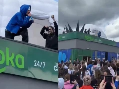 Oki zagrał koncert na dachu Żabki. Tłumy przed sklepem szalały