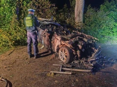 19-latek uderzył w drzewo. Kierowca zginął w płonącym samochodzie