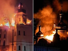 Zmasowany atak Rosji na Ukrainę. Historyczny klasztor w ogniu