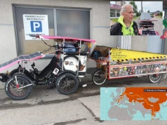 Na rowerze z psem jedzie z Włoch do Singapuru. Właśnie przemierza Lubelszczyznę