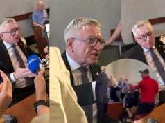 Poznań: prezydent dostał od anarchistów tortem w twarz podczas sesji rady miasta
