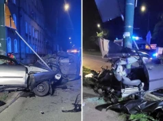 Siła uderzenia roztrzaskała auto. Tragiczny wypadek w Sosnowcu