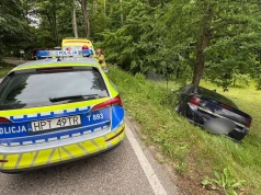 Rozpędzony 72-latek uderzył Oplem w drzewo