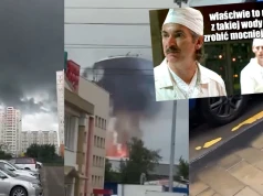 Przez pożary rafinerii w Moskwie pada czarny deszcz, władze uspokajają, że nieszkodliwy