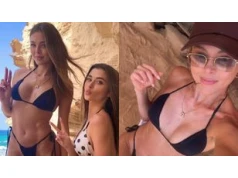 Odziane w bikini Joanna Opozda z siostrą smażą się na plaży w Hiszpanii. Widać podobieństwo? (FOTO)