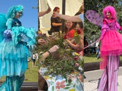 Piknik Świętojański. Szczudlarze, wyplatanie wianków i stragany Kół Gospodyń Wiejskich. Zobacz, co się działo