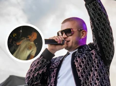 Dawid Narożny wyszedł w deszcz do fanów. Cały mokry kontynuował koncert