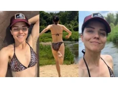 Ubrana w panterkowe bikini Joanna Jabłczyńska dokumentuje relaks nad rzeką. "Mieszkam w najpiękniejszym miejscu na ziemi" (ZDJĘCIA)