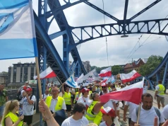 Przedsiębiorcy z całej Polski protestowali w Krakowie. Chodzi o zmiany w systemie SENT (Galeria)