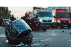 Wypadek motocyklisty w Bańskiej Niżnej. Zderzył się z samochodem osobowym