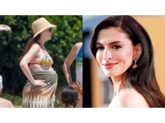 CIĘŻARNA Anne Hathaway wygrzewa się na plaży w Saint-Tropez! (FOTO)
