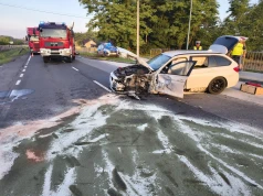 Zderzenie osobówki z tirem na dk 73. Są poszkodowani