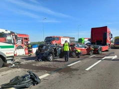 Karambol na trasie S19. Droga do Rzeszowa całkowicie zablokowana po zderzeniu sześciu pojazdów