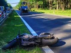 Tragiczny wypadek z udziałem motocykla i ciężarówki na DK-1 w Kobiórze