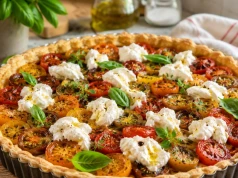 Ciasto francuskie, pomidorki i burrata. Letnia tarta Mateusza Gesslera