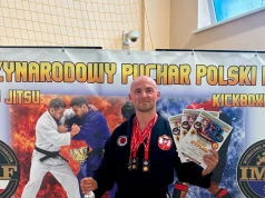Trzy złote medale policjanta z Konina. Na macie triumfował także z własnym synem