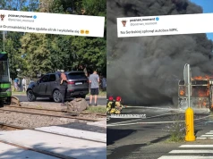 Poznań: trawmaj się zepsuł i stał, ale nie tak zwyczajnie, tylko wypadł mu silnik