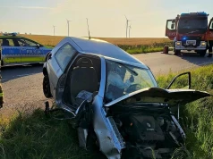Kierująca Volkswagenem straciła panowanie nad pojazdem w Cyprzanowie