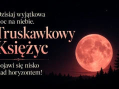 Dzisiaj bajkowa noc na niebie. Truskawkowy Księżyc pojawi się nisko nad horyzontem!
