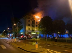 Ogromny pożar budynku mieszkalnego w Świnoujściu. Ewakuowano 70 osób